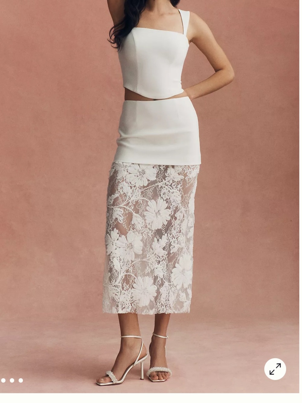 Mare Mare 3D floral skirt and corset top set